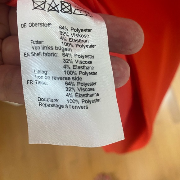 Accent Red Coat Jacket perfect for season transition and for festive events - Picture 6 of 8